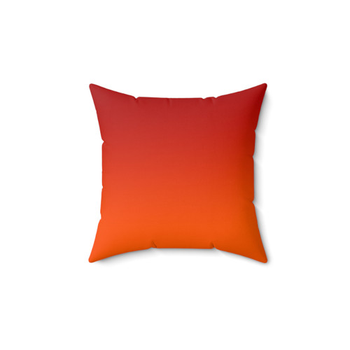 Red to orange ombre sunset gradient throw pillow