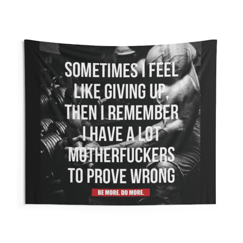 Inspirational Bodybuilding Gym Workout Tapestry