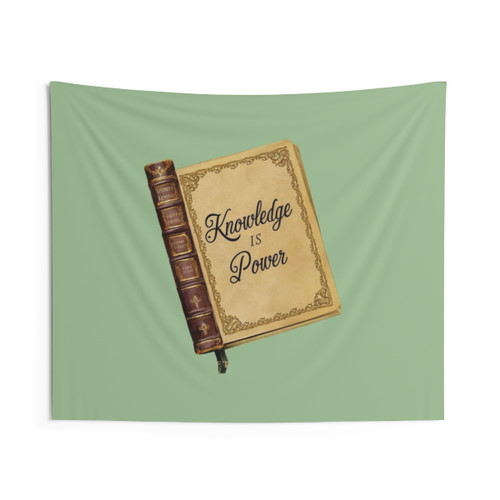 Vintage Book Design Tapestry - Knowledge is Power
