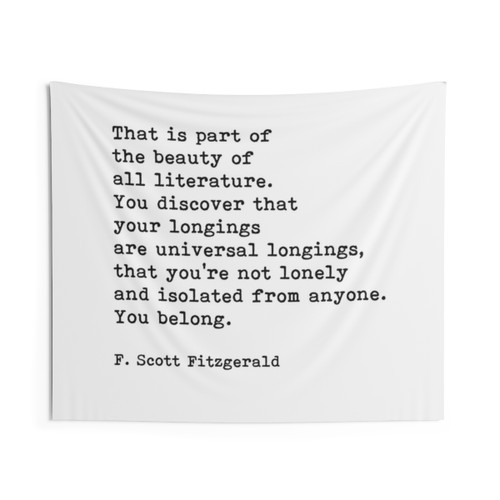 F. Scott Fitzgerald Quote Tapestry