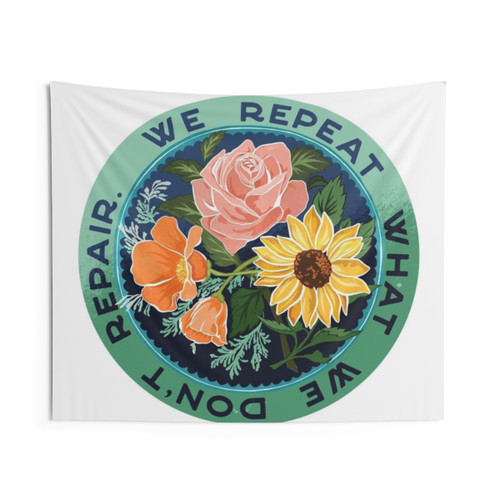 Empowering Feminist Tapestry with Floral Motif