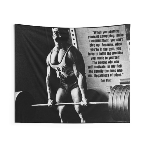 Bodybuilding and Fitness Motivational Quote Tapestry