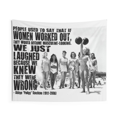 Abbye Pudgy Stockton Women's Fitness Inspirational Tapestry