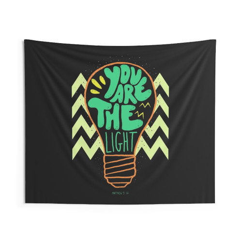 Christian Inspirational Tapestry Wall Art featuring a motivational quote