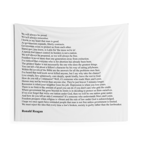 Inspirational Ronald Reagan Quotes Tapestry