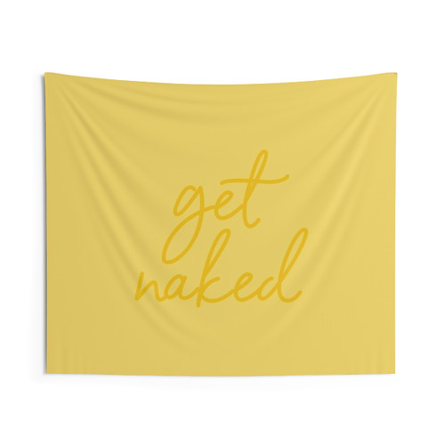 Inspirational Get Naked Tapestry - Modern Black and White Wall Art