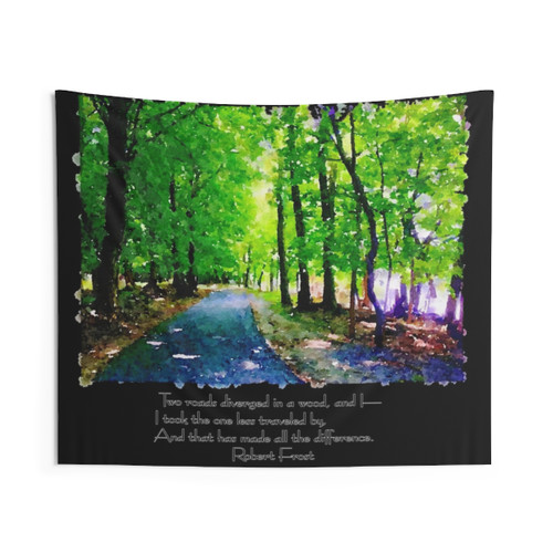 Robert Frost Inspirational Tapestry