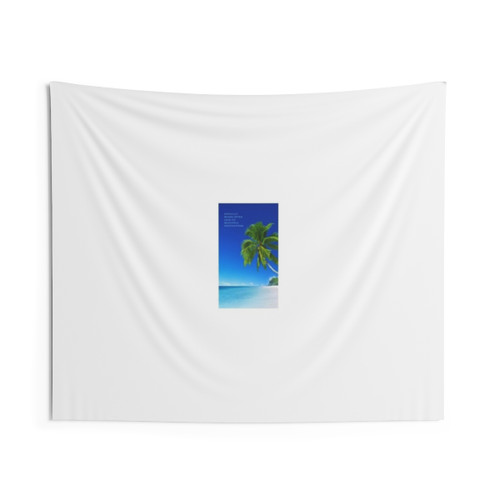 Beachside Motivational Illustration Tapestry Wall Hanging