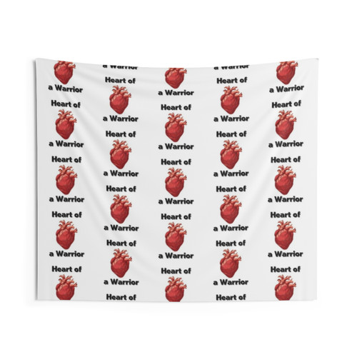 Heart of a Warrior Motivational Tapestry