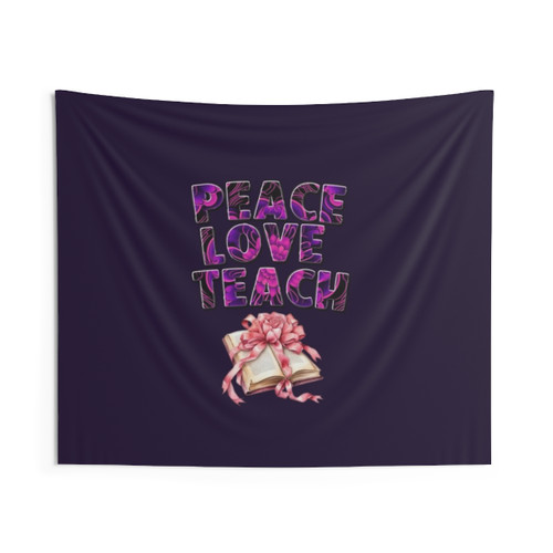 Positive affirmations tapestry with flowers growing from book design