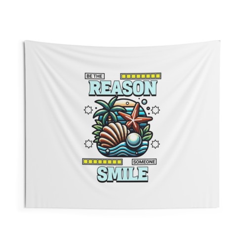 Positive Affirmations Tapestry with Motivational Floral Design