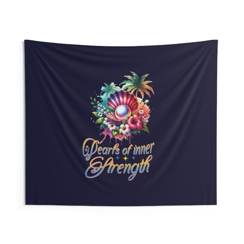 Positive Affirmation Tapestry with Floral Design