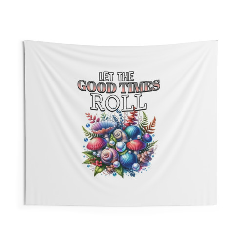 Positive Affirmations Motivational Tapestry with Floral Design