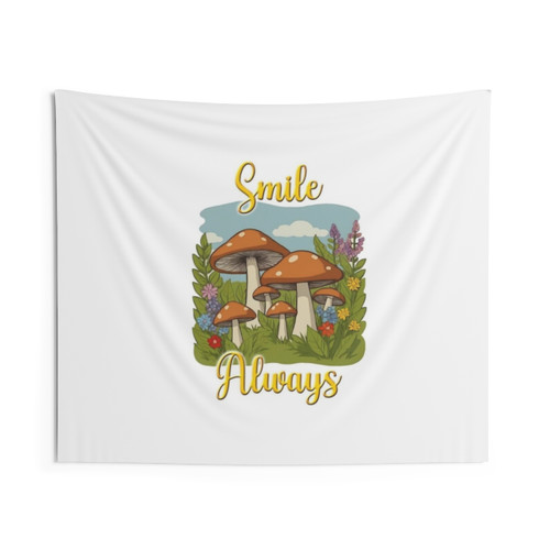 Positive Affirmations Retro Tapestry with Inspirational Keep on Shining Design