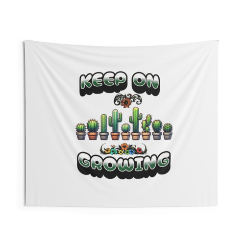 Positive Affirmations Retro Tapestry with Flowers Growing from Book