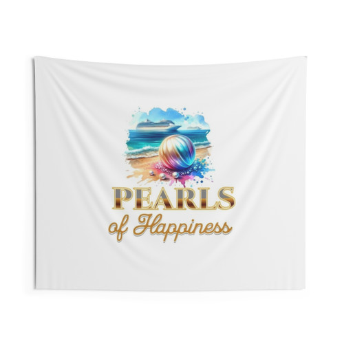 Motivational tapestry with floral and inspirational quote design