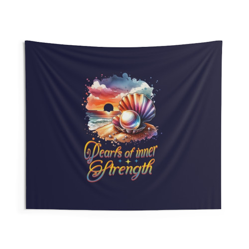 Inspirational Quotes Tapestry with Floral Design