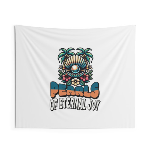 Motivational tapestry with positive affirmations and flowers