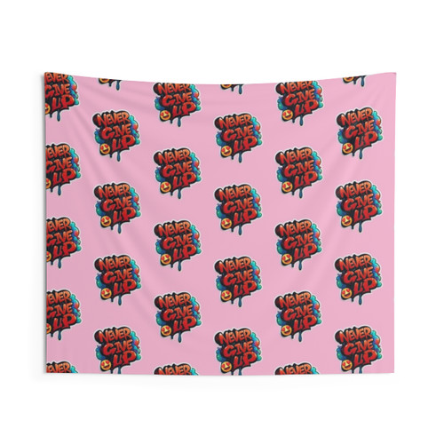 Never Give Up Motivational Tapestry