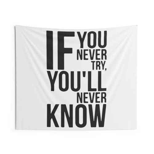 Inspirational Tapestry with Motivational Quote