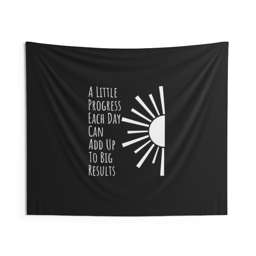 Motivational mental health progress quote tapestry