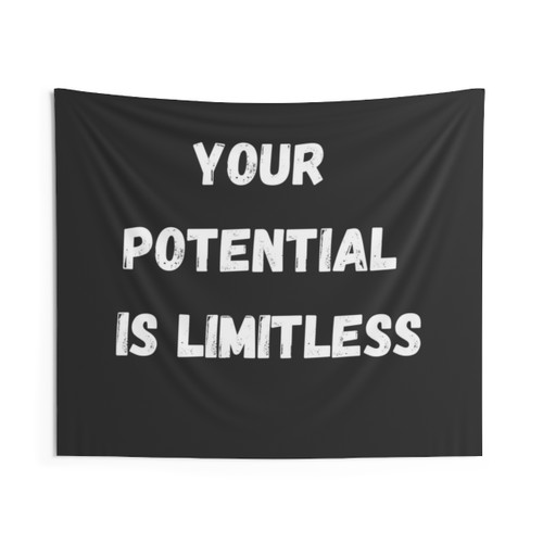 Motivational tapestry with positive message