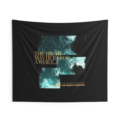 Inspirational tapestry with quotes and nature scenery
