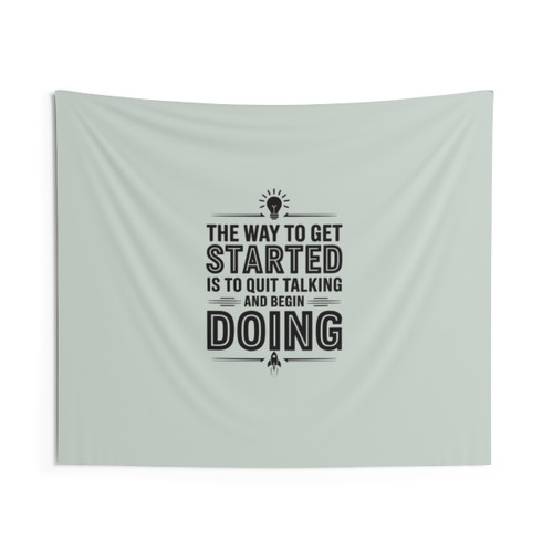 Inspirational Motivation Tapestry with Motivational Quote