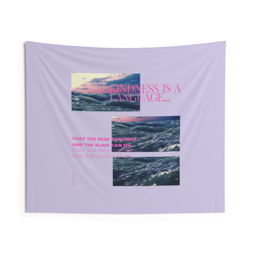 Modern Tapestry with Quotes, Scenery and Sunset