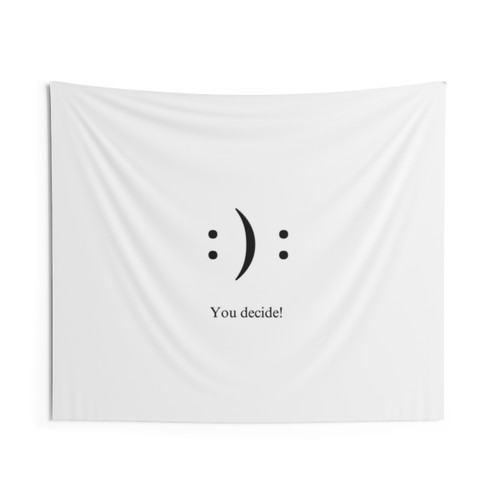 Decide Smile Inspirational Tapestry Wall Art
