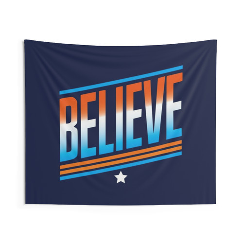 Believe Motivational Typography Tapestry