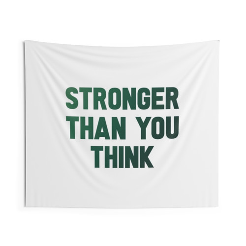 Motivational Tapestry with Stronger Than You Think Art