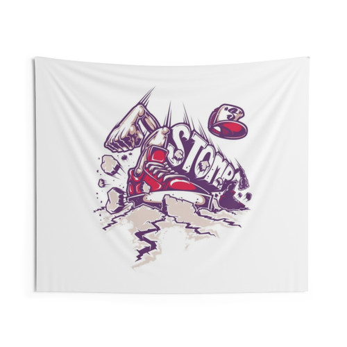 Stomp Funny Retro Vintage Tapestry