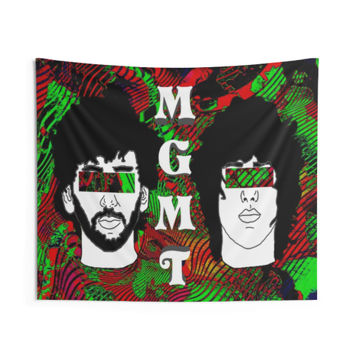 Psychedelic MGMT Digital Drawing Tapestry