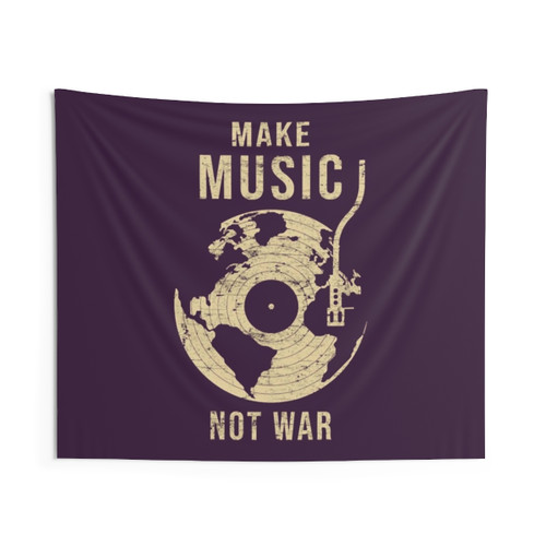 Make Music Not War Decorative Tapestry Wall Art