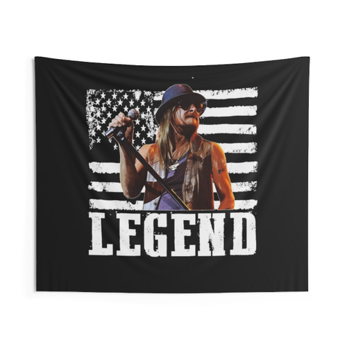Distressed American Flag Tapestry featuring Kid Rock Music
