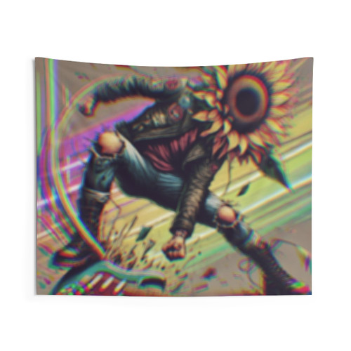 Punk Sunflower Tapestry - Unique Floral Wall Decor