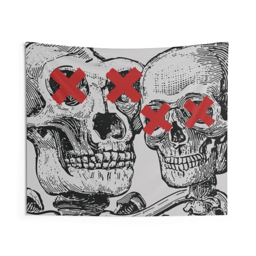 Best Friends Skeleton Tapestry featuring Grandson band art