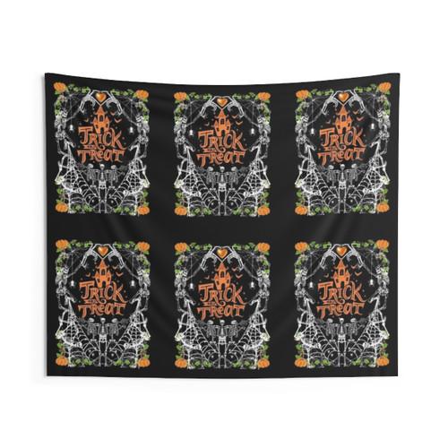 Spooky Skeleton Beat Tapestry for Halloween Decor