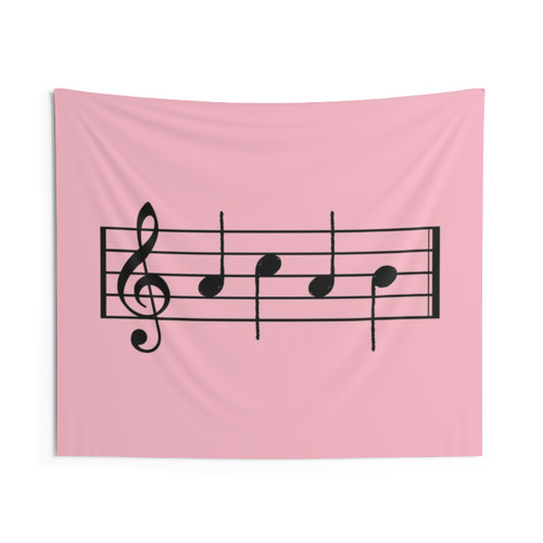ACAB In Musical Notes Pink Tapestry - Protest Art