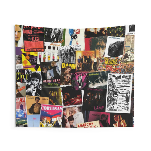70s Punk Rock Music Tapestry