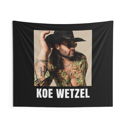Vintage Retro Music Tapestry for Koe Wetzel Fans