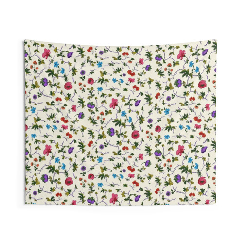 Wild Flowers Tapestry - Floral Botanical Wall Hanging