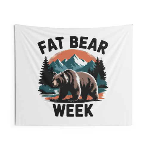 Vintage Fat Bear Wilderness Tapestry