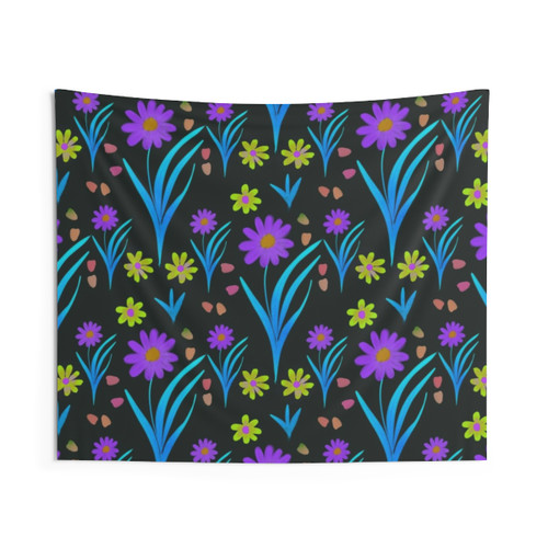 Vibrant floral tapestry with a seamless pattern of colorful flowers