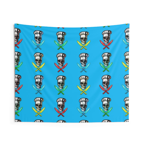 Skull Chef Tapestry - Cooking and Kitchen Decor