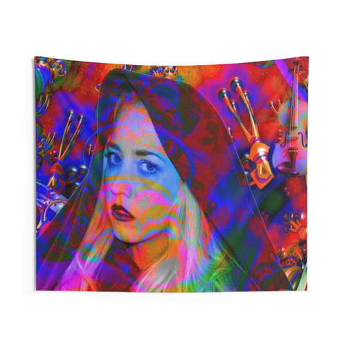 Vibrant Music Tapestry Wall Hanging
