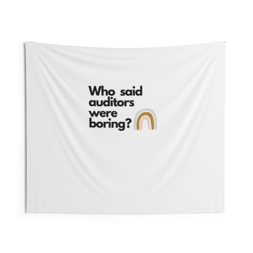 Accounting Tapestry Featuring Proud Bookkeeper & Auditor Woman