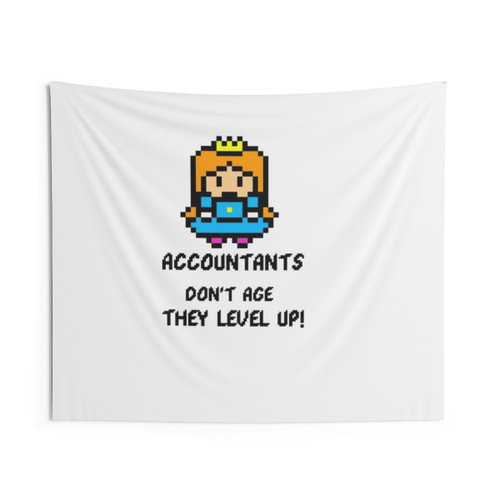 Accountant Leveled Up Gamer Tapestry