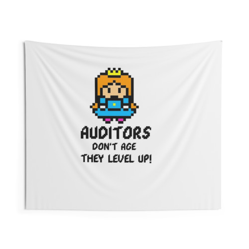 8-Bit Auditor Leveling Up Tapestry
